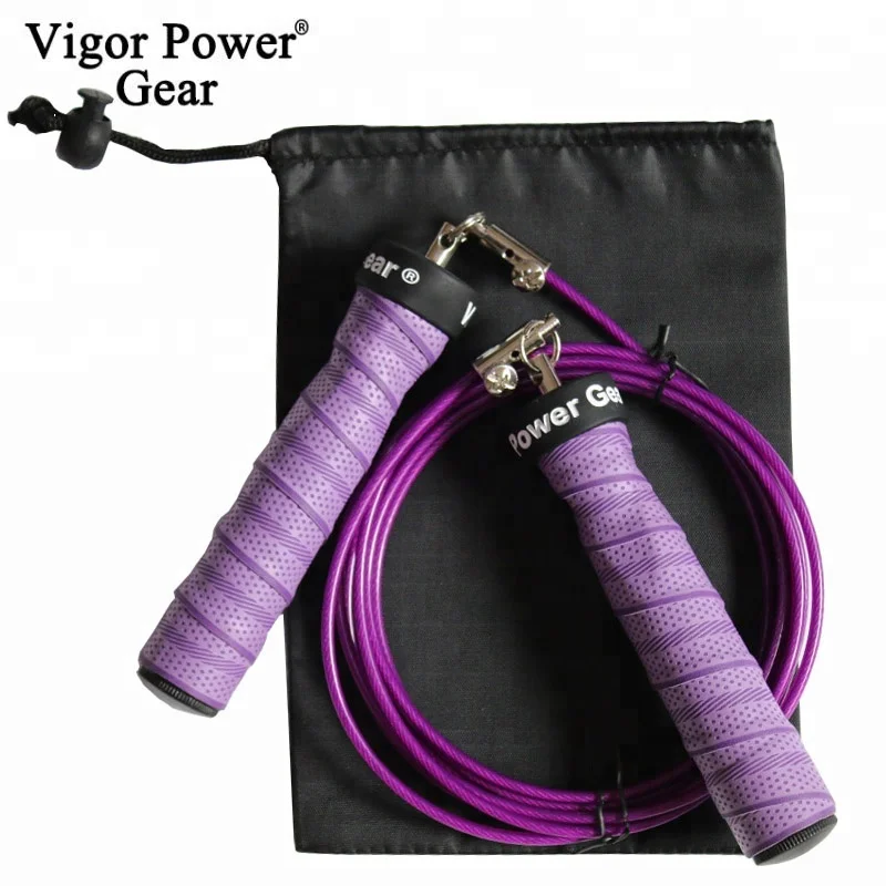 Adjustable weighted speed jump rope with sweathband