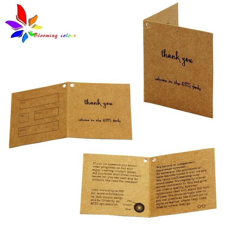 Customized printed logo hang tag foldable paper label for clothing cosmetics garment jewelry