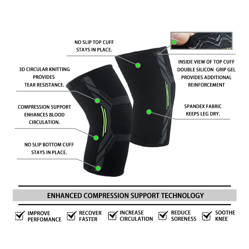Ks-2071#Knee Brace Support Knee Compression Sleeves For Basketball
