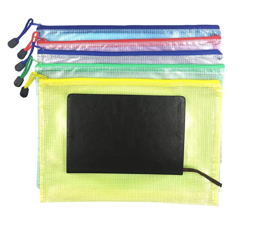 Unionpromo Custom Printed Office PVC File Folder File Wallet Zipped Lock Document Bag