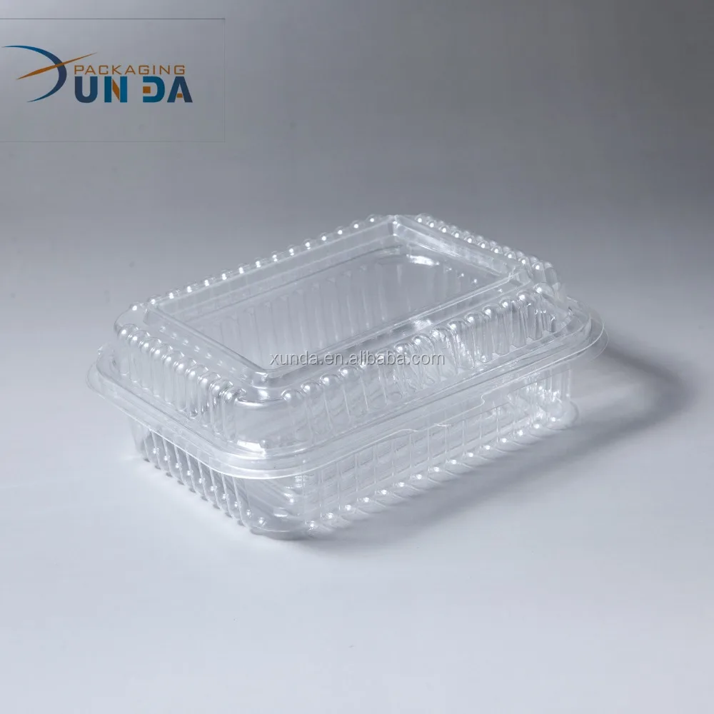 Wholesale Clear Clamshell Plastic Disposable Packaging Fruit Boxes for Blueberry