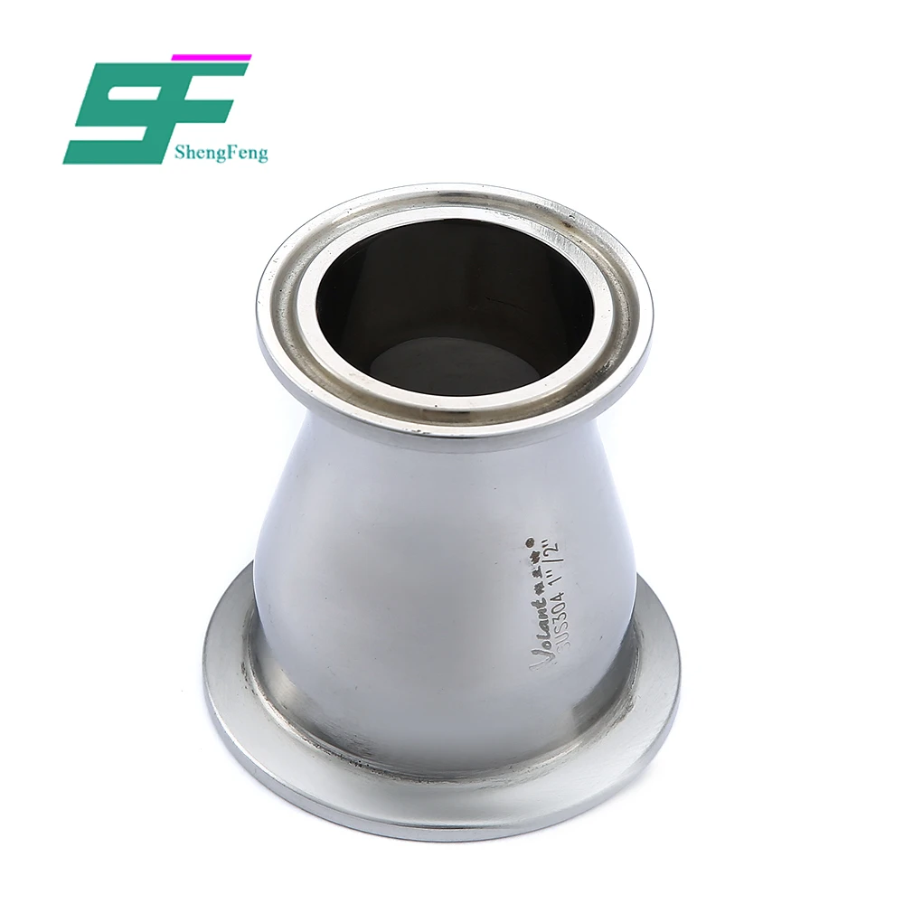 
ShengFeng sanitary ss304 concentric welded clamped tube reducer 