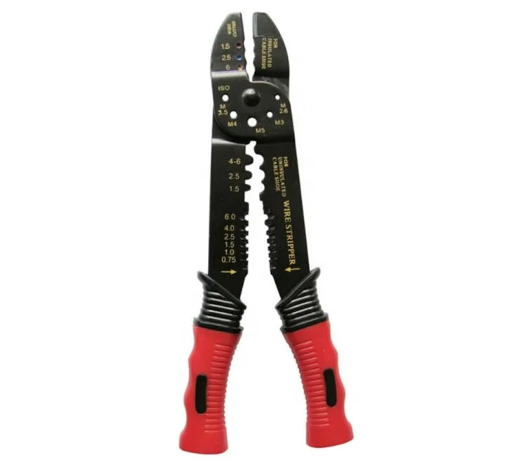 Wire cutter and stripper crimping tool wire cutter
