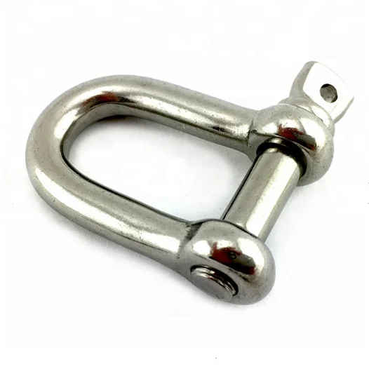 Small stainless steel rated European type D shackle and Bow shackle hoist equipment shackle bracelet