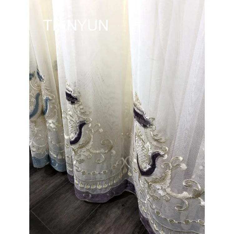 Polyester Sheer Window Voile Rod Pocket Panel Curtain