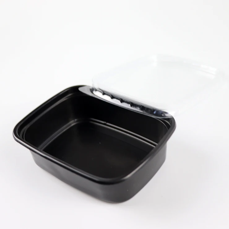 150ml 250ml pp black / clear disposable plastic food sauce box with lid Small snack box with lid