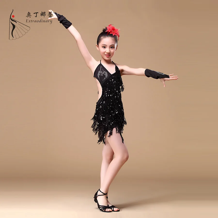 New arrival wholesale latin dance dress woman kids dance costume clothes girl ballroom dress children dance wear