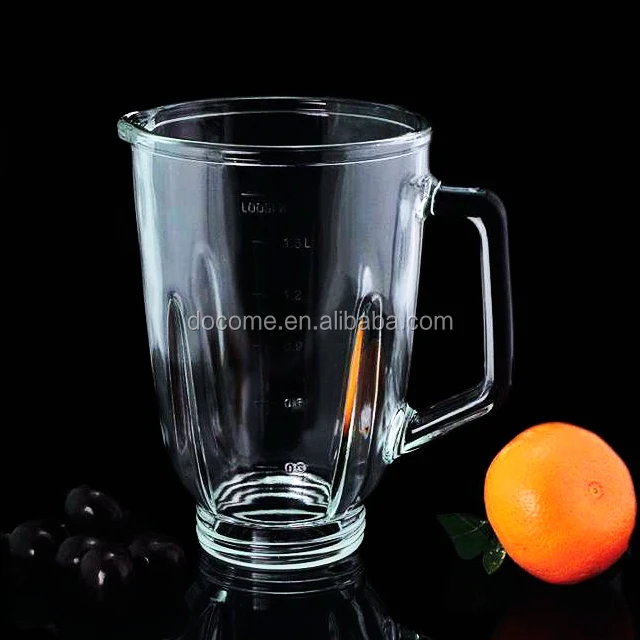 GA-BL-A20 Round 1.5L Soda Lime Glass Blender Jar Juicer Replacement Part 88mm Bottom Jug for National