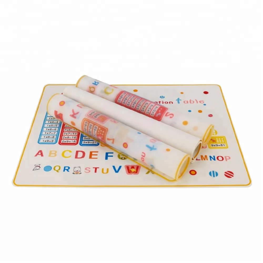 Fashion Heat Resistant Waterproof Silicone Kid Learning Placemat Custom Ironing Placemat