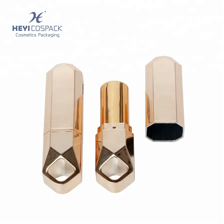 Cosmetic gold lip stick bottle tube case custom lipstick packaging for wholesale