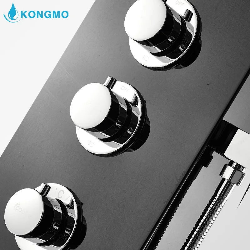 Умная настенная душевая панель для ванной комнаты массажный смеситель тела душа с цифровым дисплеем 6601