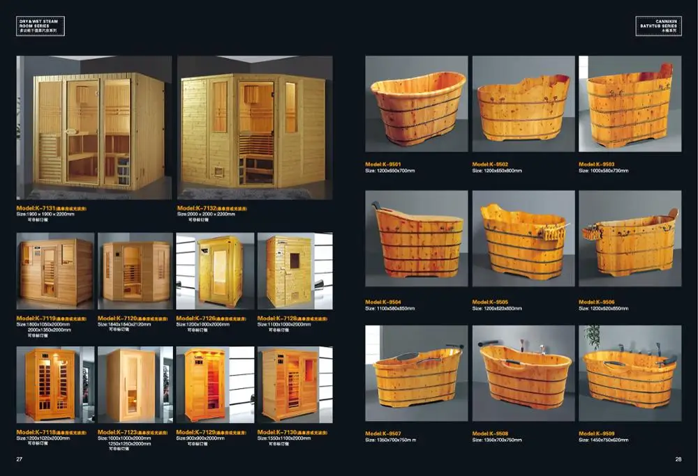 K-9507  Outdoor Traditional Style Home Spa Wooden Hot Tub Japanese Wood Bathtub