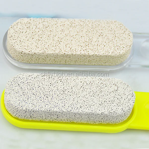 pumice stone with plastic handle