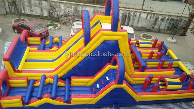 New cheap giant commercial inflatable obstacle inflatable sport game bounce slide