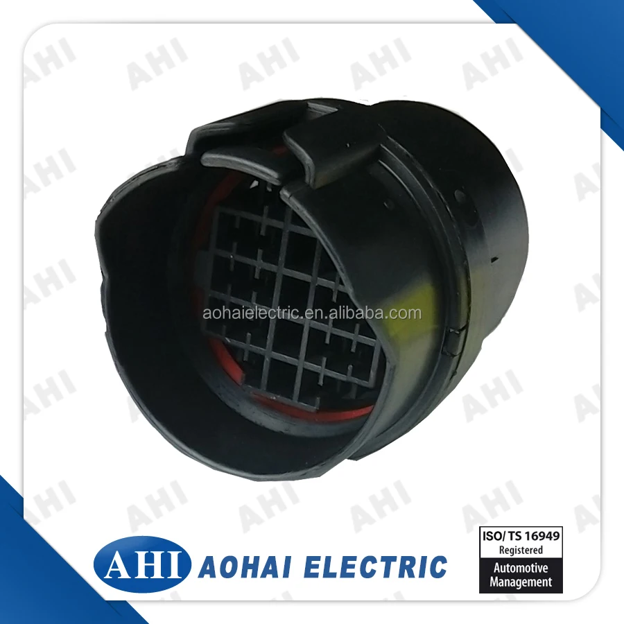 Круговая водонепроницаемый провода к проводу черный автомобильные разъемы