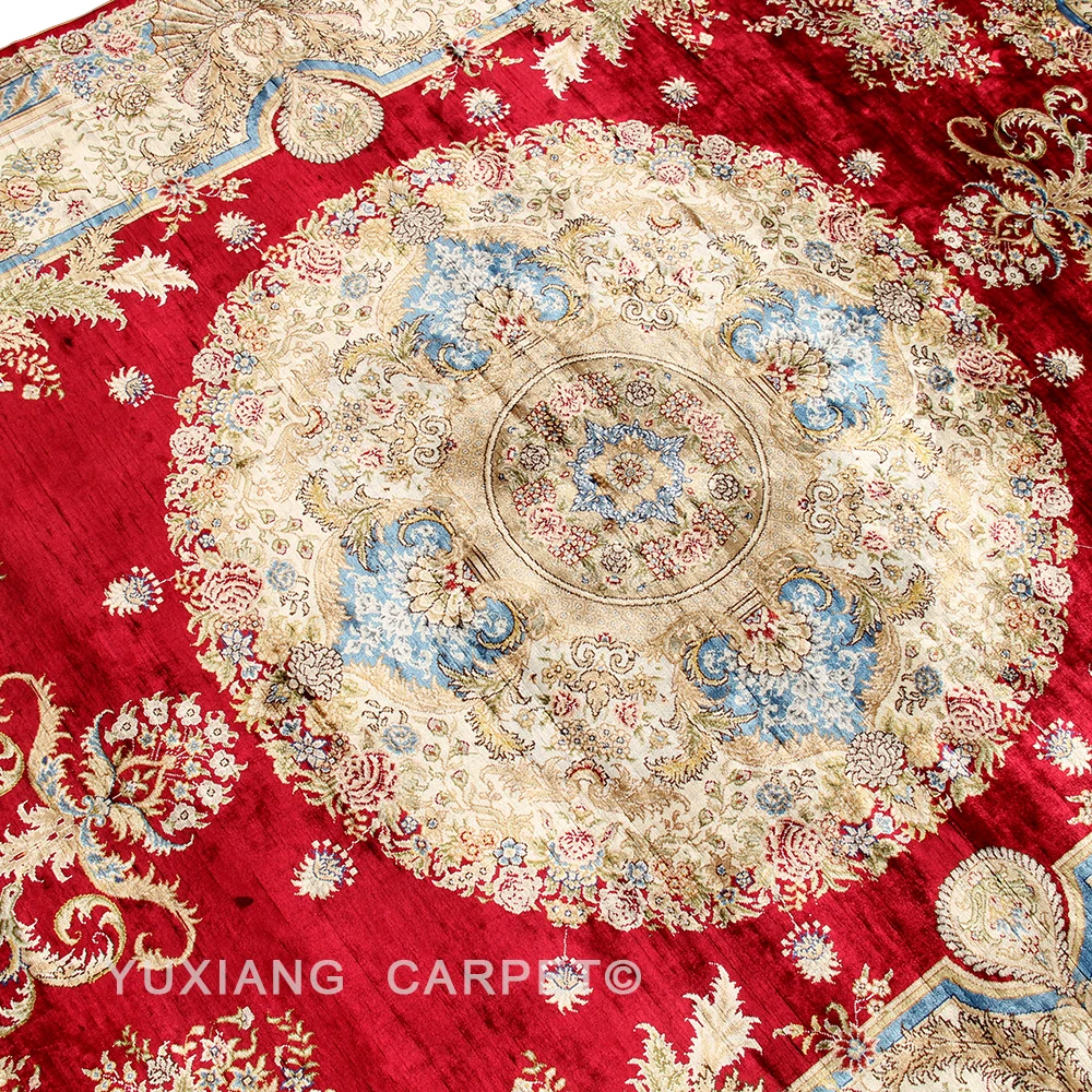Hand Knotted Double Knot High Density Washable Handmade Carpet Red Carpet