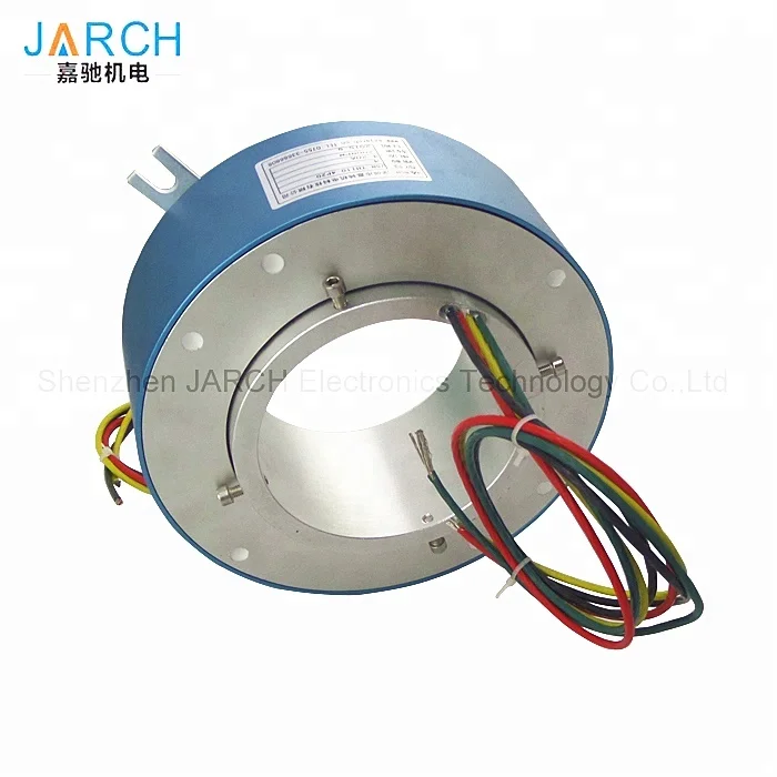  12mm/120mm/500mm Through hole electrical rotary joint carbon brushes slip