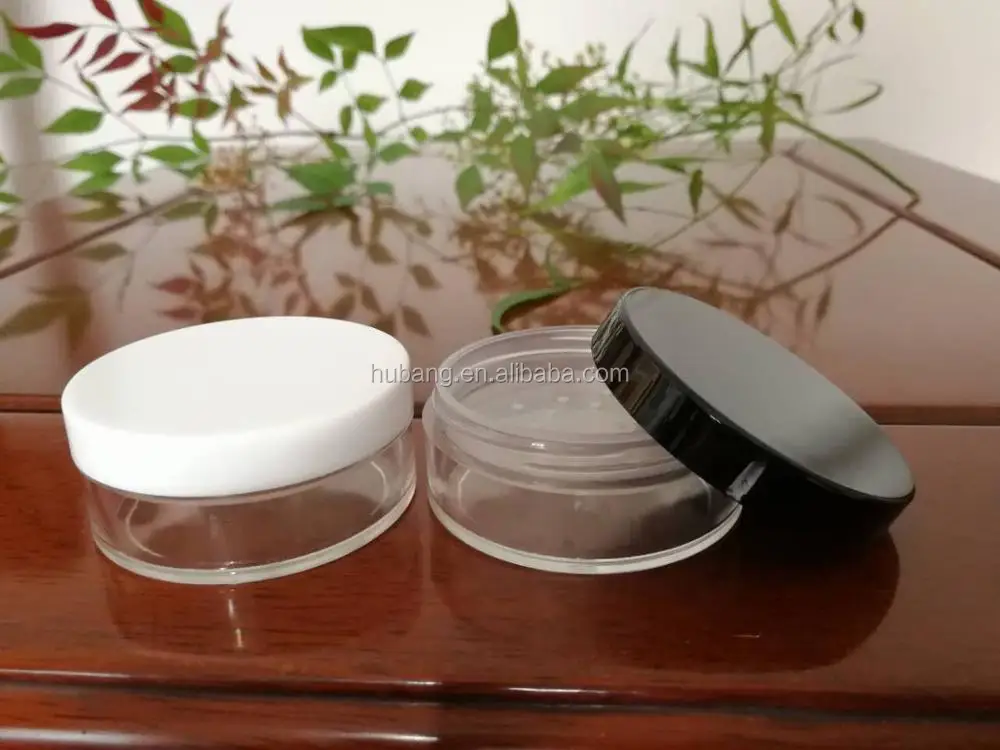 
30ml Empty Plastic Cosmetic Packaging Loose Powder Plastics Jar cosmetic containers with sifter 