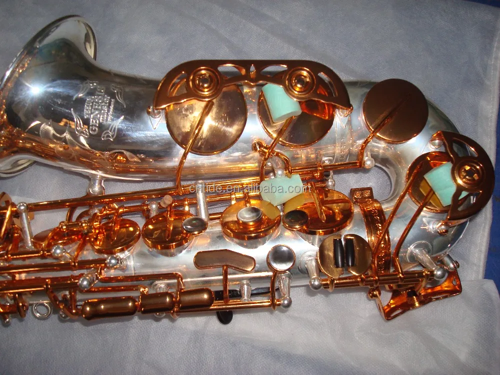 alto Chinese saxophone musical instruments bE key satin silver wholesales