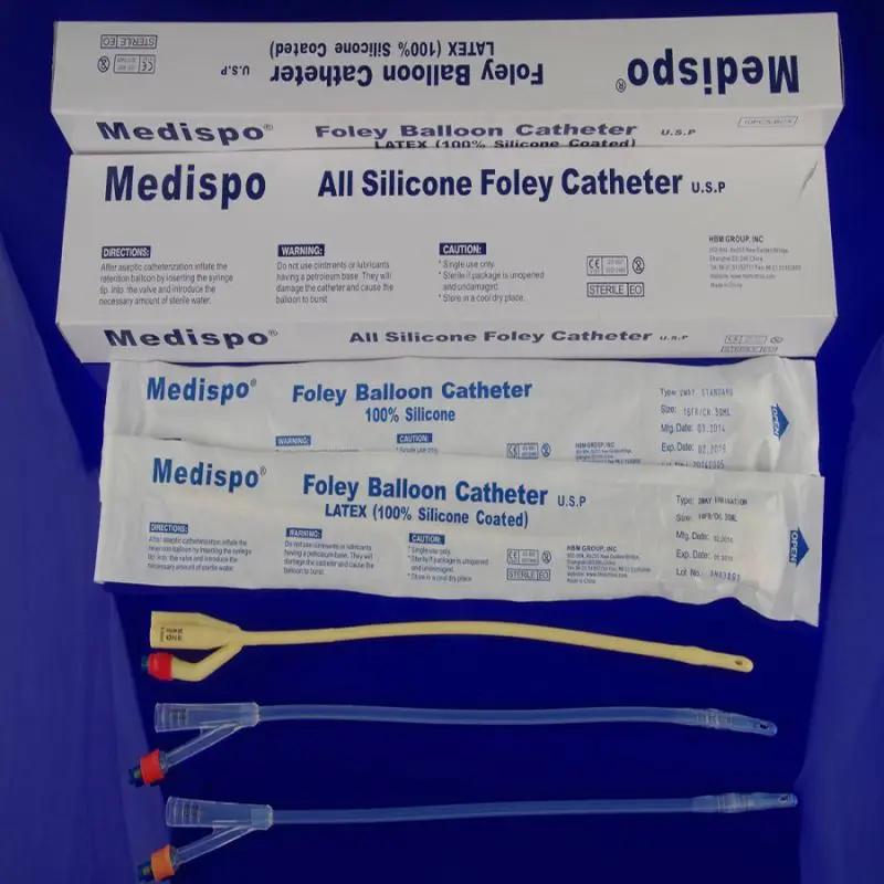 
2 way silicone foley catheter,double balloon silicone foley catheter 