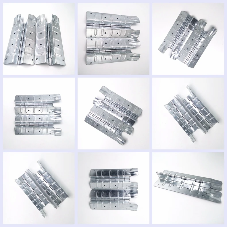 Galvanized pallet collar hinges for wooden box