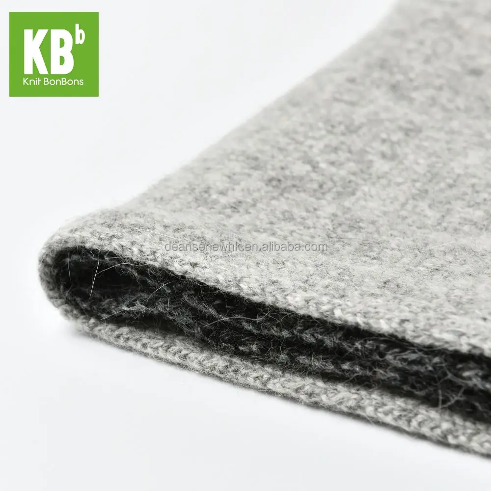 Fashion Custom Made 100% Lambswool Funky Winter Adult Knitted Scarf Muffler- Grey