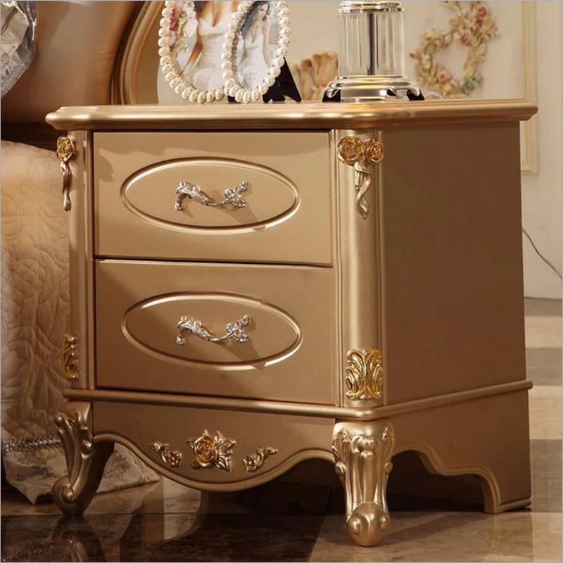 high quality bed Fashion European french style nightstands Carved bed nightstands p10058