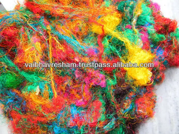 Recycled Silk Fiber Premium Quality Handmade Silk Fibre Yarn For Export