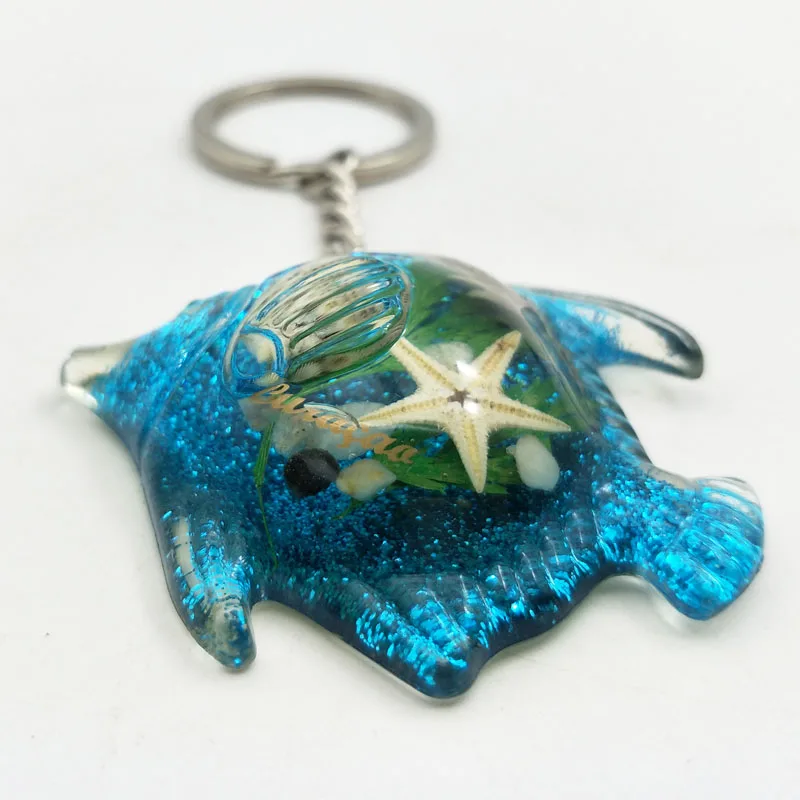 Resin key chain , Ocean series keychain , Tropical fish Keychain for souvenir gifts