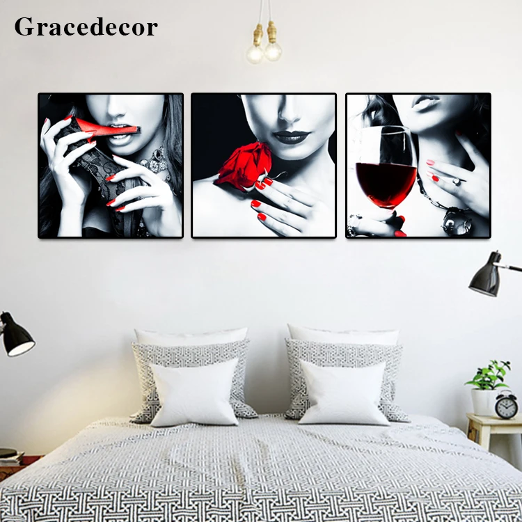 Art Home Decor Crystal Glass Famous Beautiful Woman Images Black And White Abstract Painting