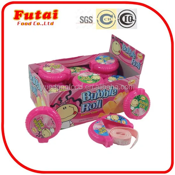 12g Boxed mix fruity flavor natural OEM chewing gum roll