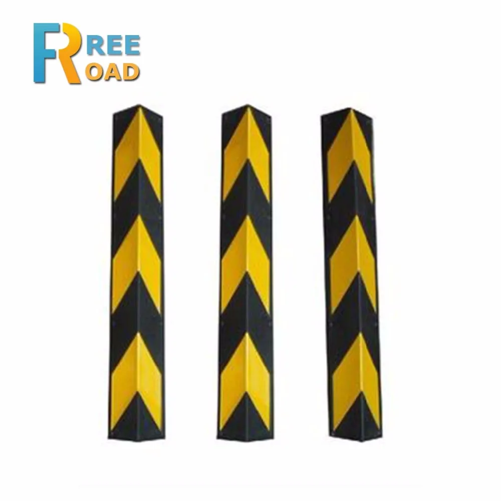 800mm right angle parking Safety reflective Rubber corner guards for walls