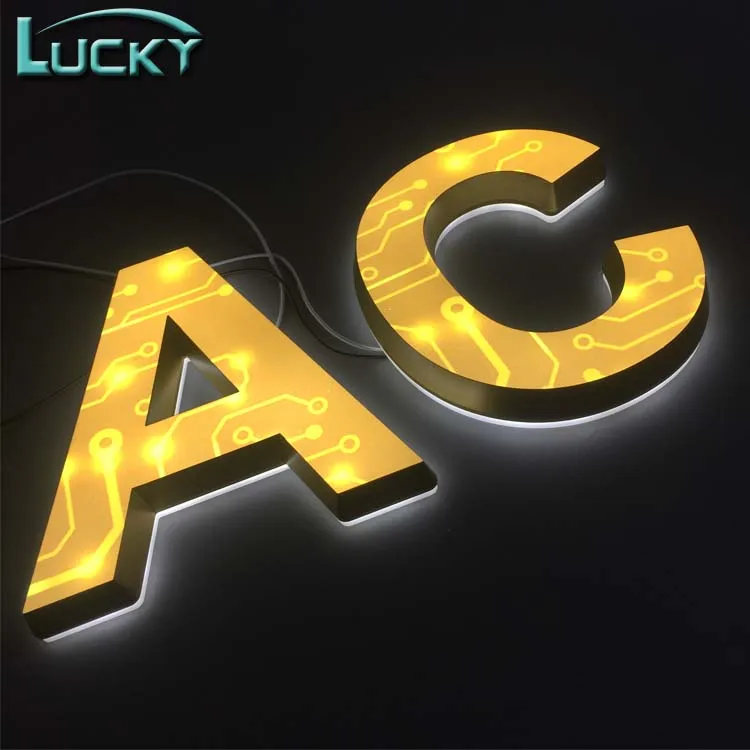 Outdoor Waterproof led logo lighted business signs 3D Led Acrylic Channel Letter