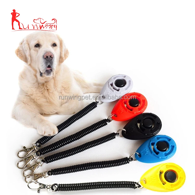 Amazon hot selling pet supplies cute design dog training clicker with paws pattern