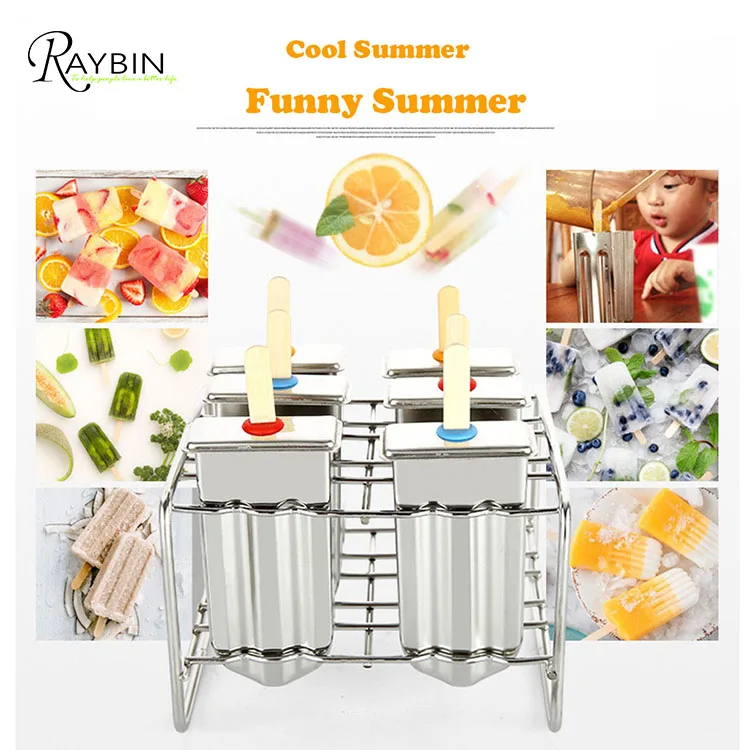 Home use stainless steel ice cream popsicle mold