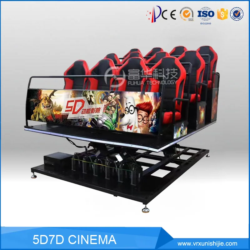 Best Electric System 5D Cinema Systems 7D Cinema Cabin 6 Seat Equipment Hot Sale 5d  Movie Theater