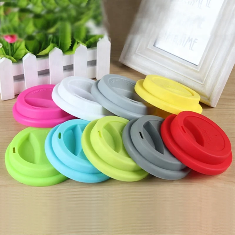 Wholesale Eco Friendly Drinking Tea Silicone Coffee Cup Lids Outer Dia 9.5cm Cup Mug Cover Lid