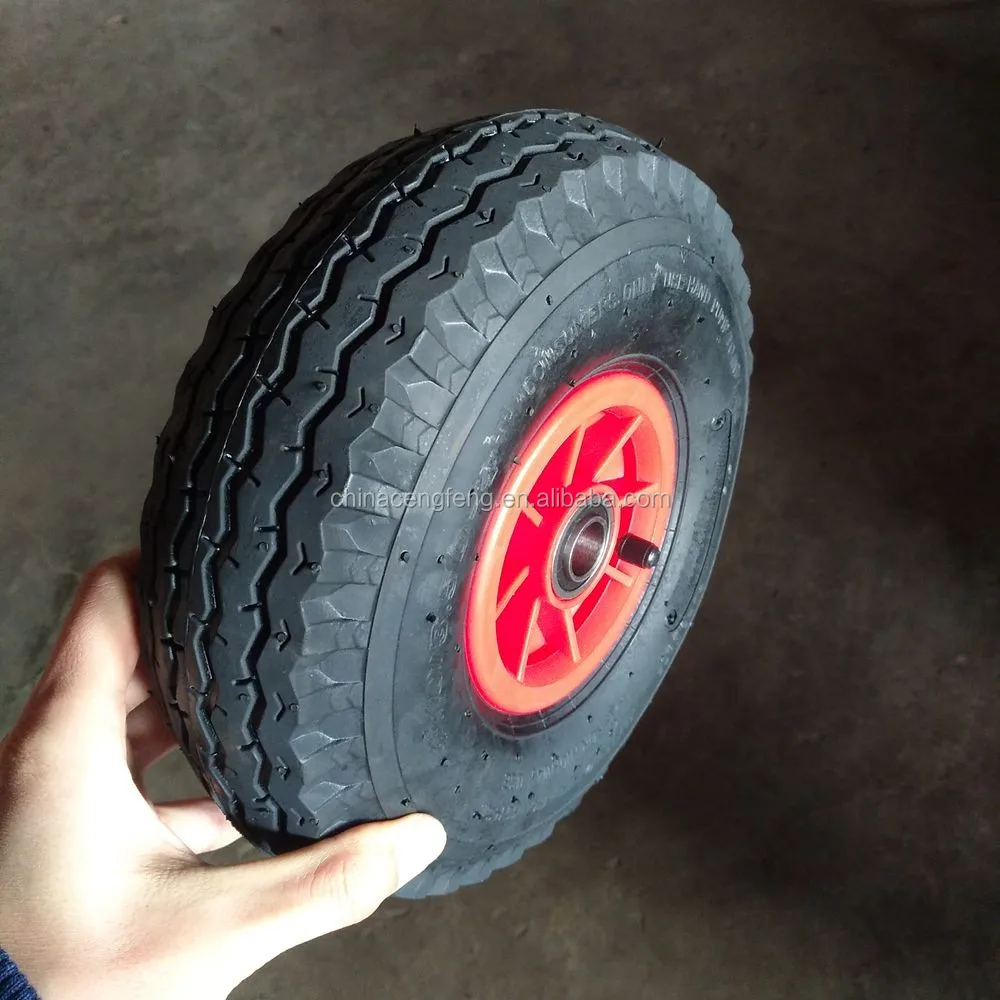 
pneumatic rubber wheel 4.10/3.50-4 with plastic hub rim 