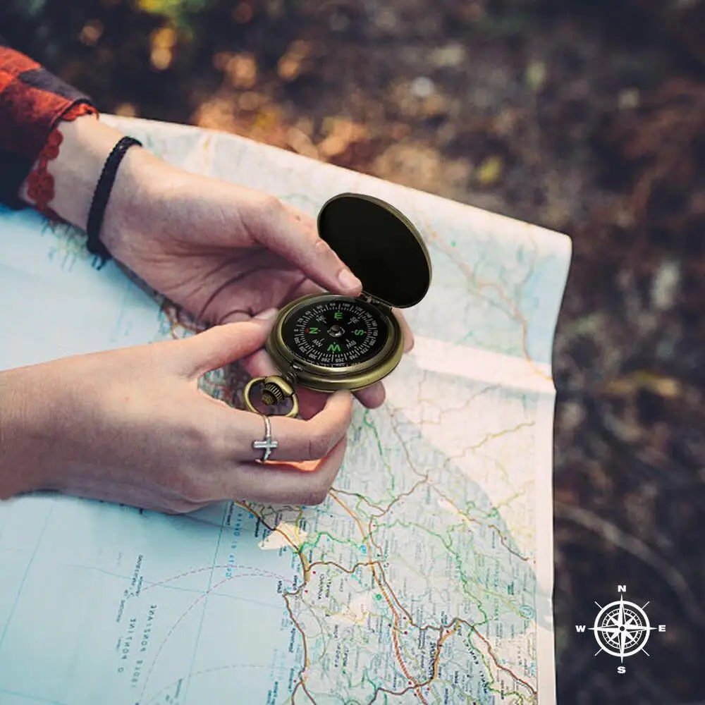 Портативный карманный компас премиум класса, откидной Компас для кемпинга, пешего туризма, компас, инструменты для навигации на открытом воздухе