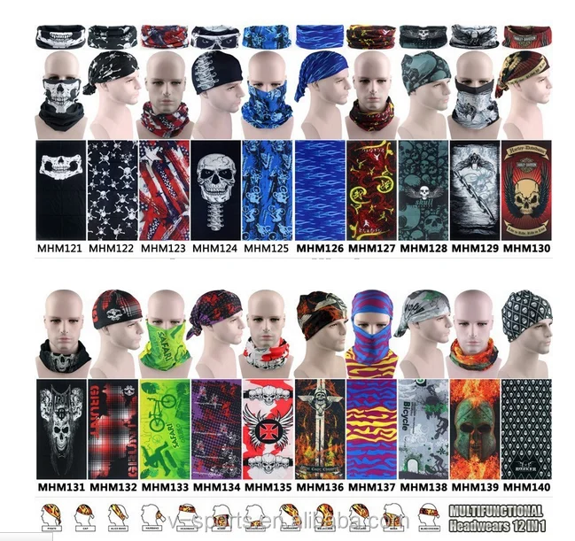 Wholesale Custom Logo Seamless Multifunctional headwear bandana