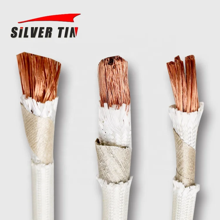 500C 600C 800C Fire resistant Mica-Glass insulated high temperature cable for induction coil heater