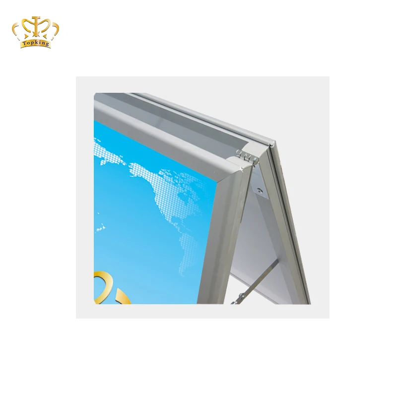 A1 Size Aluminum Snap Lock Frame a Board Stand Double-Sided Floor Display Powder Coated Finish Square Shape Poster Display Stand