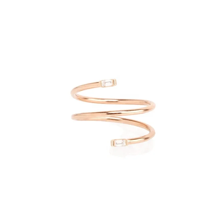 Gemnel Fashion 925 sterling silver jewelry 18K plated dainty new design finger ring