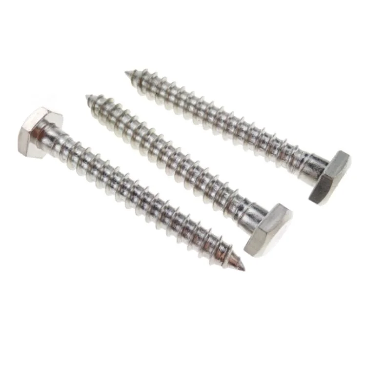 
Hex Head Wood Screws Stainless Steel Standard Fastener ASME B18.2.1 1/4 Wood Threads 