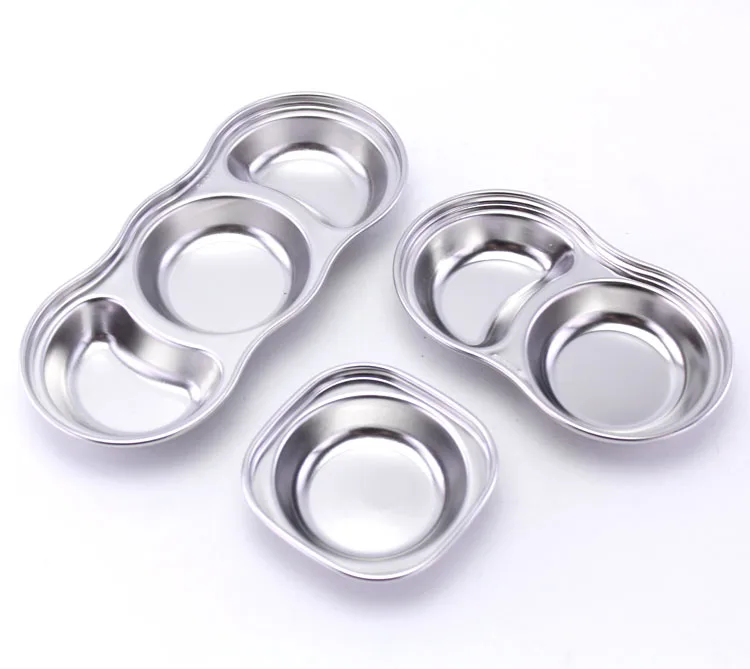 Japanese And Korean Stainless steel Multiple Sizes Flavor Dish Plate