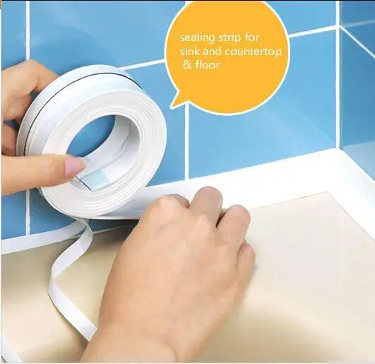 Kitchen bathroom wall pvc sealing self-adhesive tape caulk strip bath bathroom sealant  caulk strip shower sealant strip caulk t