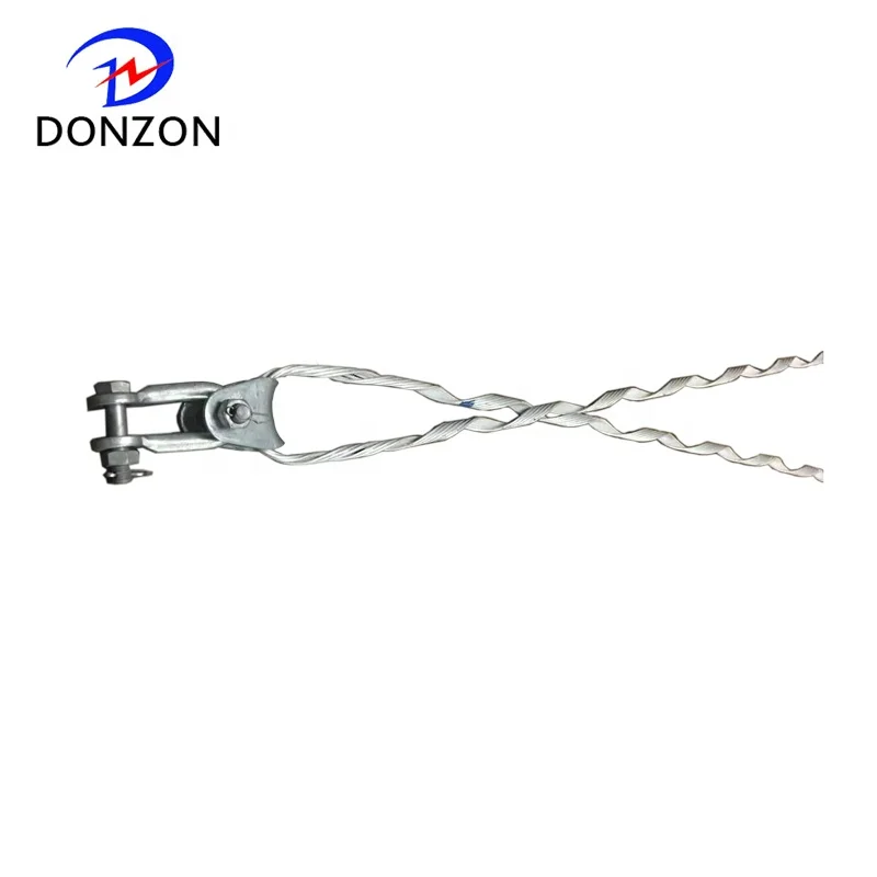 Preformed guy wire grip dead end clamp Dead-End Helical Tension set