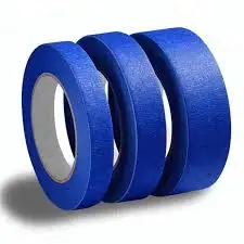 Blue painters waterproof writable crepe paper washi tape jumbo roll