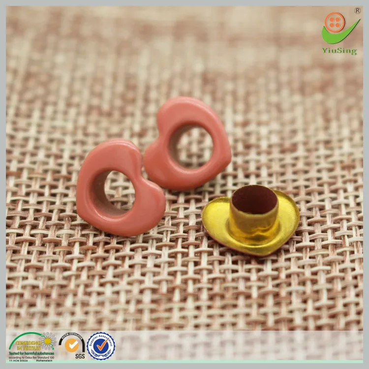 oeko tex metal brass rose golden eyelet for clothing/bag