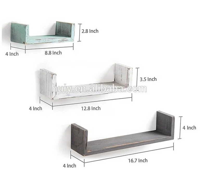 
New Arrival 3 Set Floating U Shelves Home Decor Floating Shelf 